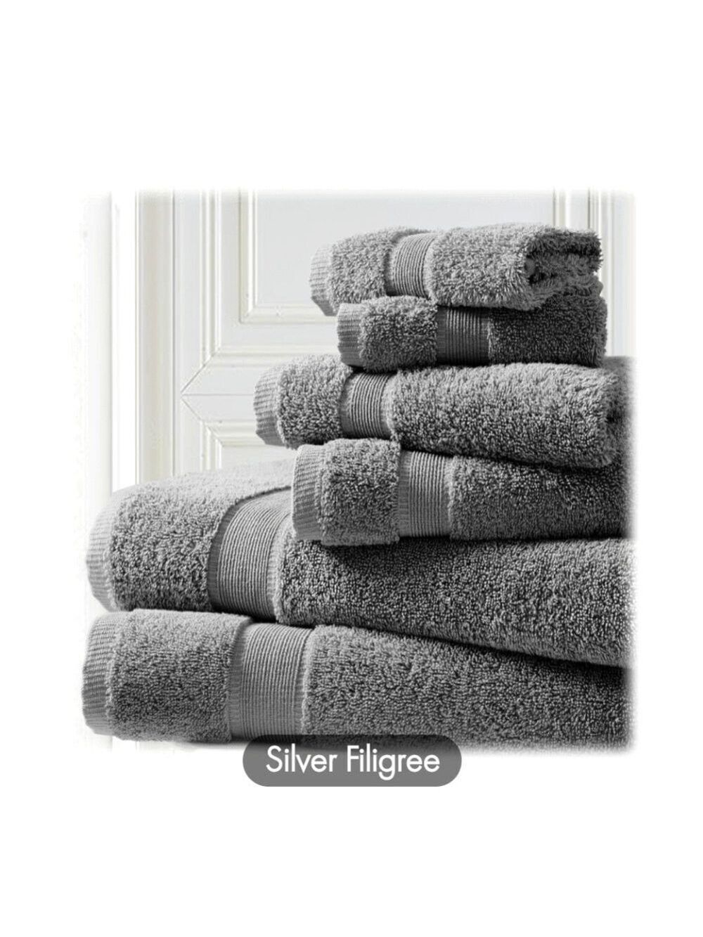 OVERSIZED 100% RINGSPUN COTTON 6-PIECE ZERO TWIST TOWEL SET